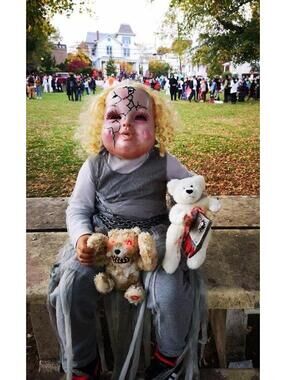 Girls Halloween Scary Haunted Possessed Witch Dress Costume ONLY